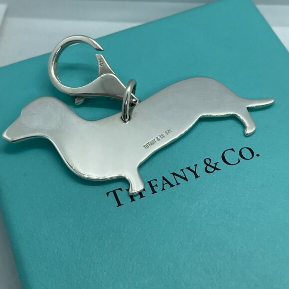 Tiffany & Co. Dachshund Weiner Dog Sterling Silver Keychain Charm - Picture 6 of 9